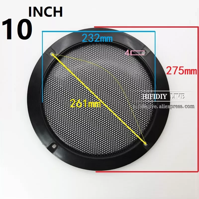 LIVE 4 5 6 8 10 inch Speaker Net Cover High-grade Car home mesh enclosure speakers Plastic Frame Metal iron wire grilles
LIVE 4 5 6 8 10 inch Speaker Net Cover High-grade Car home mesh enclosure speakers Plastic Frame Metal iron wire grilles