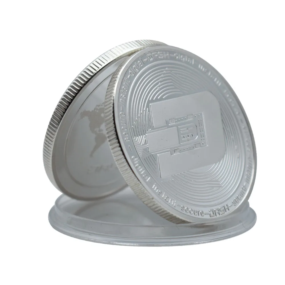 Holiday Gift DASH Digital Virtual Currency Silver Plated Metal Coin Dark Challenge Coin with Plastic Case Festive Collection
Holiday Gift DASH Digital Virtual Currency Silver Plated Metal Coin Dark Challenge Coin with Plastic Case Festive Collection
