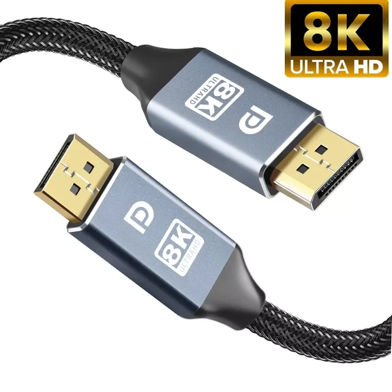 DisplayPort Cable DP 1.4 to DP Cable 8K 4K 144Hz 165Hz Display Port Adapter For Video PC Laptop TV DP 1.2 8K Display Port Cable
DisplayPort Cable DP 1.4 to DP Cable 8K 4K 144Hz 165Hz Display Port Adapter For Video PC Laptop TV DP 1.2 8K Display Port Cable