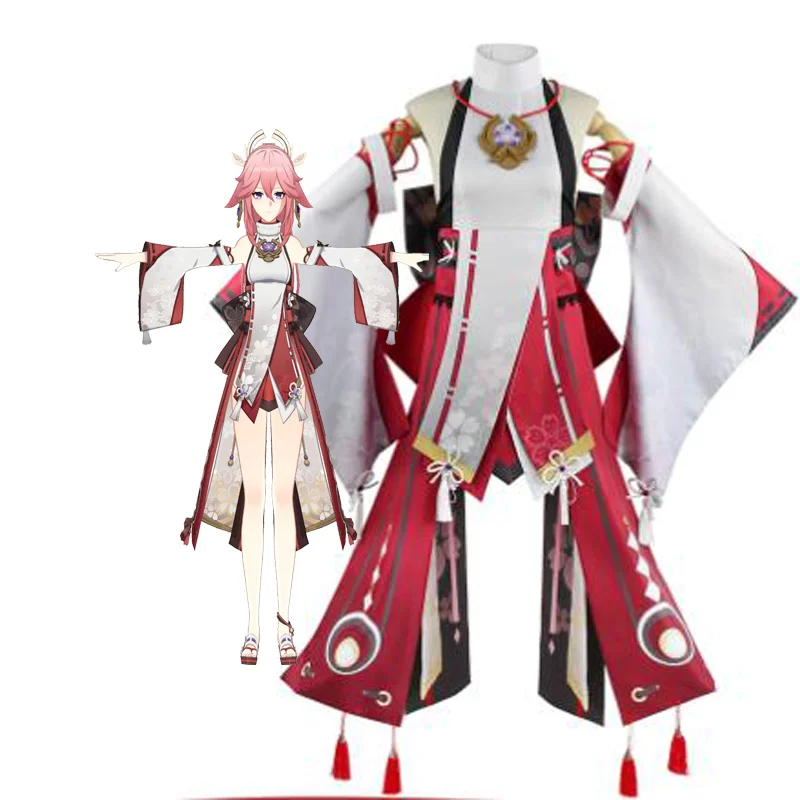 Genshin Impact Yae Miko Guuji Yae Cosplay Costume Genshin Deguisement Wig Dress Party Outfit Halloween Costumes for Women
Genshin Impact Yae Miko Guuji Yae Cosplay Costume Genshin Deguisement Wig Dress Party Outfit Halloween Costumes for Women