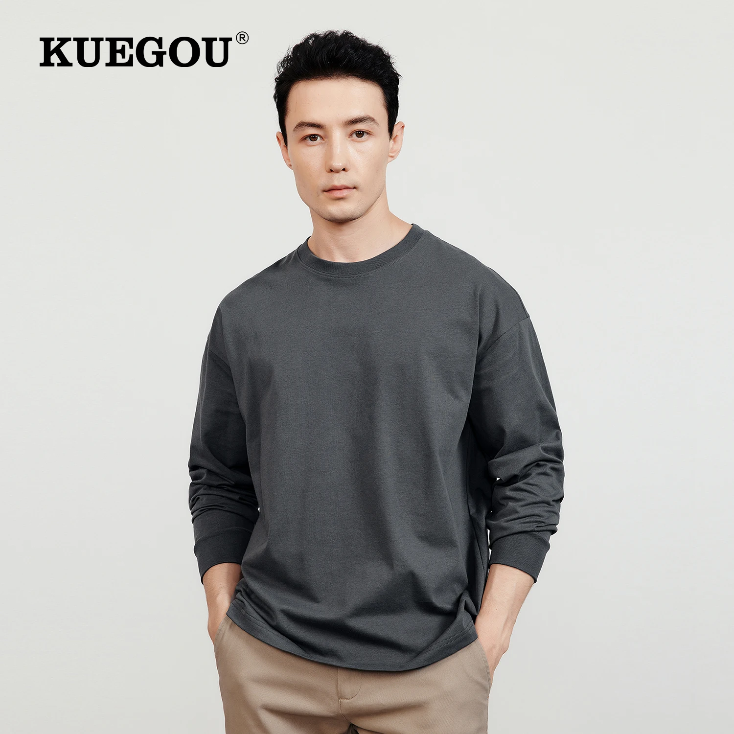 KUEGOU 100% Cotton Graphic T-Shirt For Men's Vintage Tee Shirt Man Long Sleeve Top Male Fashion Korean 2022 New Oversized Tshirt
KUEGOU 100% Cotton Graphic T-Shirt For Men's Vintage Tee Shirt Man Long Sleeve Top Male Fashion Korean 2022 New Oversized Tshirt