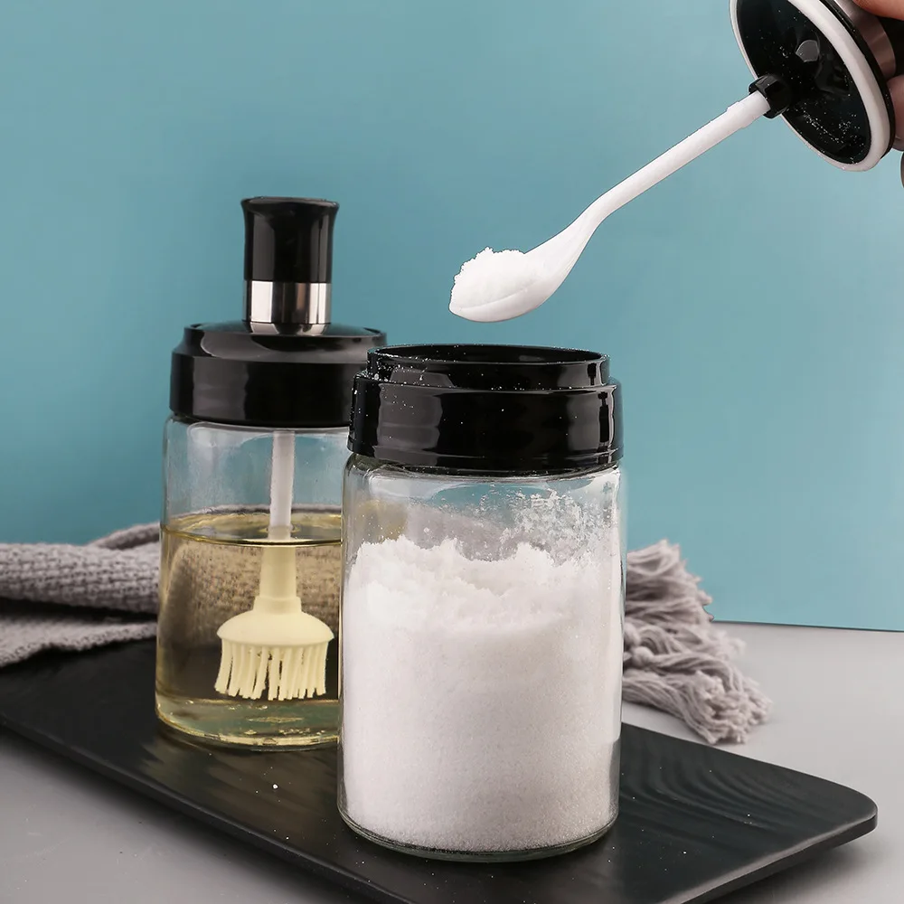 All-in-one Glass Seasoning Jar Practical Honey Jar Durable Seasoning Bottle Barbecue Brush Salt Pepper Organizer Sealed Storage
All-in-one Glass Seasoning Jar Practical Honey Jar Durable Seasoning Bottle Barbecue Brush Salt Pepper Organizer Sealed Storage