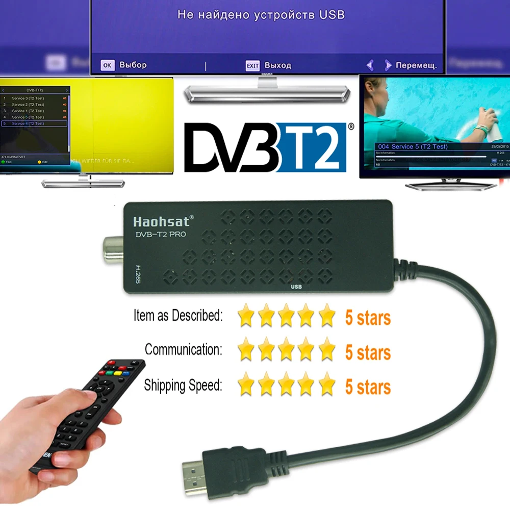 Haohsat Receiver Supports Italy Russia DVB T2 PRO Italian TV Tuner Decoder Digitale Terrestre H.265 Hevc 10Bit DVB-C TV Box
Haohsat Receiver Supports Italy Russia DVB T2 PRO Italian TV Tuner Decoder Digitale Terrestre H.265 Hevc 10Bit DVB-C TV Box
