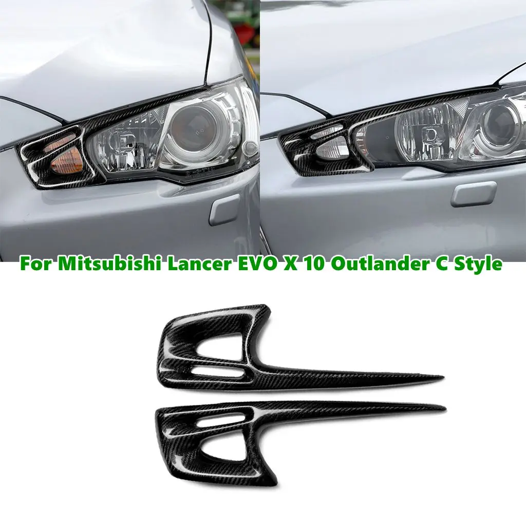 For Mitsubishi Lancer EVO X 10 Outlander C Style Carbon Fiber Headlights Eyebrows Eyelids Cover Eyelash Headlamp Stickers 
For Mitsubishi Lancer EVO X 10 Outlander C Style Carbon Fiber Headlights Eyebrows Eyelids Cover Eyelash Headlamp Stickers