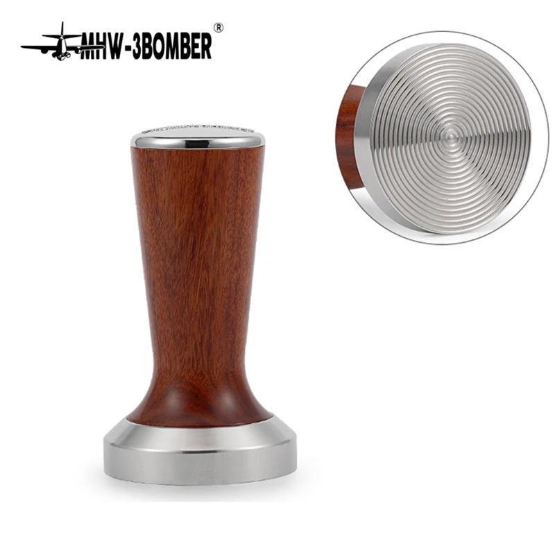 

MHW-3BOMBER 51mm 53mm 58mm Coffee Tamper Vintage Espresso Leveler Press Tools Stainless Steel Base Home Barista Accessories