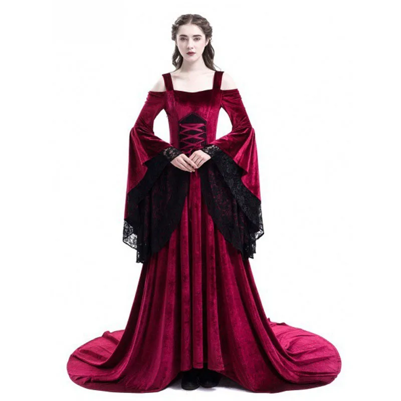 Halloween Cosplay Costume for Women Medieval Renaissance Dress Gothic Witch Lace Fairy Dress Vampire Vintage Black Maxi Vestido
Halloween Cosplay Costume for Women Medieval Renaissance Dress Gothic Witch Lace Fairy Dress Vampire Vintage Black Maxi Vestido