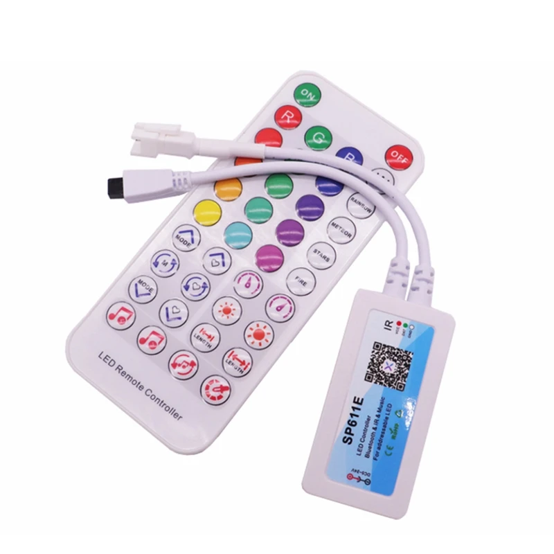 RGB Smart Music Bluetooth Smart Controller SP611E For WS2812B SK6812 WS2811 Addressable LED RGB Tape Strip
RGB Smart Music Bluetooth Smart Controller SP611E For WS2812B SK6812 WS2811 Addressable LED RGB Tape Strip