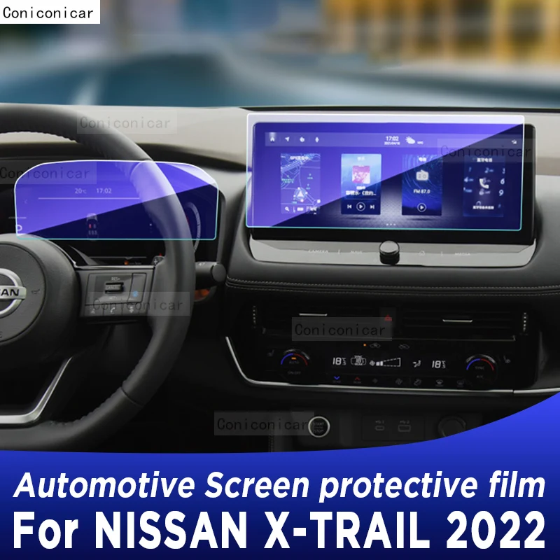 Для NISSAN X-TRAIL 2022 панель коробки передач навигация автомобильный интерьерный экран фотография наклейка против царапин