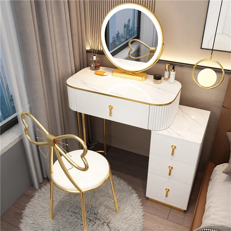 

Mirrors Chair Dressing Table Makeup Led Drawer Cosmetic Dressing Table Cosmetics Cabinets Toiletries Tocador Maquillaje Tables