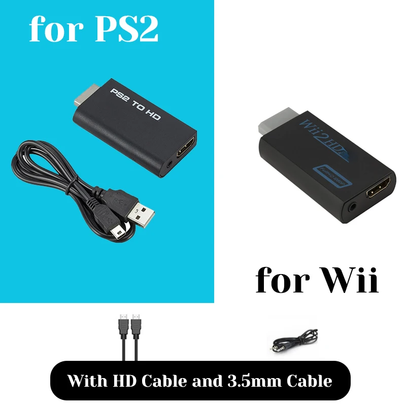 HDMI-compatible Adapter With 3.5mm Jack, for PS2/Wii to Computer Laptop/Desktop, HDTV, Monitor, Display Converter, Support 1080P
HDMI-compatible Adapter With 3.5mm Jack, for PS2/Wii to Computer Laptop/Desktop, HDTV, Monitor, Display Converter, Support 1080P