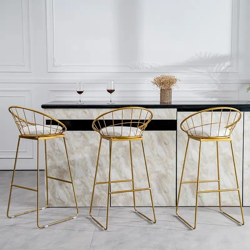 Simple High Chair Simple Wrought Iron Bar Stools Gold Stool Modern Chairs Dining Chair Nordic Leisure Bar Table Chairs
Simple High Chair Simple Wrought Iron Bar Stools Gold Stool Modern Chairs Dining Chair Nordic Leisure Bar Table Chairs