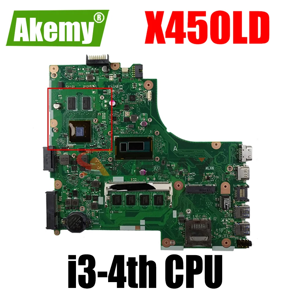 Akemy X450LD Laptop motherboard for ASUS X450LD X450LC X450LB X450L original mainboard 4GB-RAM I3-4th GT820M LVDS
Akemy X450LD Laptop motherboard for ASUS X450LD X450LC X450LB X450L original mainboard 4GB-RAM I3-4th GT820M LVDS