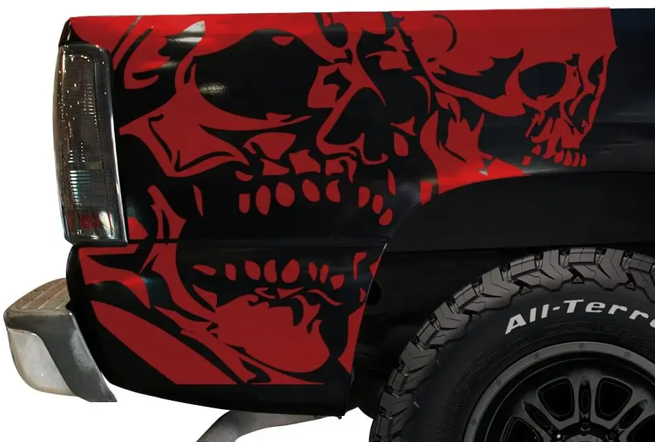 Factory Crafts Double Skull Rear Quarter Panel Graphics Kit 3M Vinyl Decal Wrap Compatible with Chevrolet Silverado 1999-2007 -
Factory Crafts Double Skull Rear Quarter Panel Graphics Kit 3M Vinyl Decal Wrap Compatible with Chevrolet Silverado 1999-2007 -