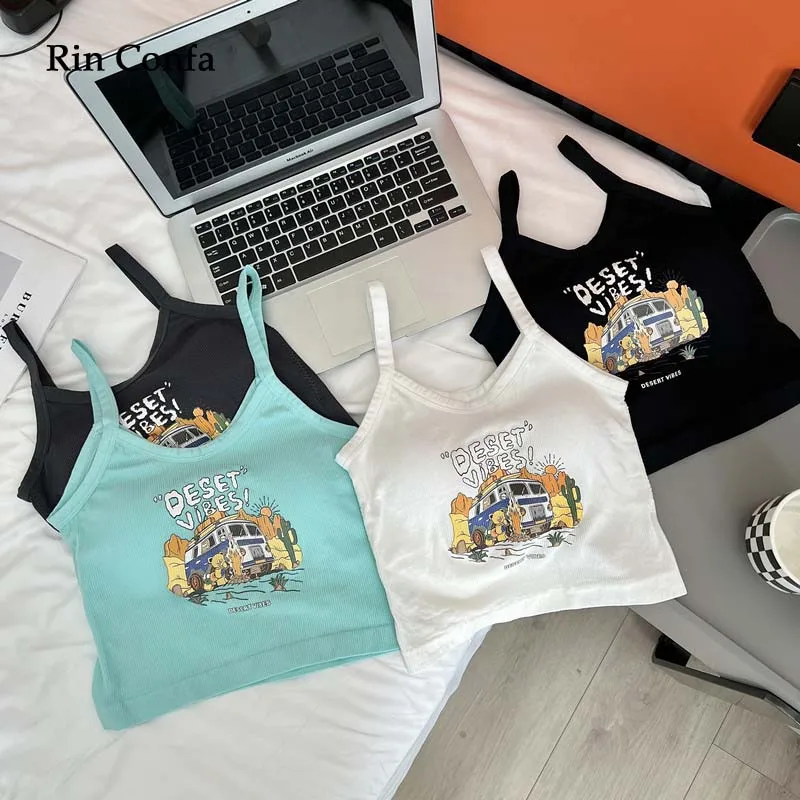 Rin Confa Chic V-Neck Printed Crop Top Camis Women Sexy Tank Tops Harajuku Backless Strap Mini Camisole Streetwear Y2K Clothes
Rin Confa Chic V-Neck Printed Crop Top Camis Women Sexy Tank Tops Harajuku Backless Strap Mini Camisole Streetwear Y2K Clothes