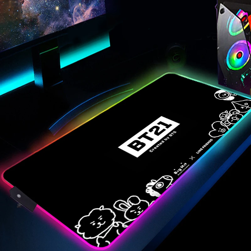 Игровой коврик для мыши Kpop-Bt21 RGB, аксессуары для ПК, настольный игровой коврик для клавиатуры и мыши, коврик с подсветкой из аниме, Настольный...
Игровой коврик для мыши Kpop-Bt21 RGB, аксессуары для ПК, настольный игровой коврик для клавиатуры и мыши, коврик с подсветкой из аниме, Настольный...