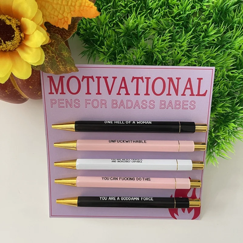 5 Piece Motivational Badass Pen Set As Shown Plastic Office Gifts Funny Daily Ballpoint Pens
5 Piece Motivational Badass Pen Set As Shown Plastic Office Gifts Funny Daily Ballpoint Pens
