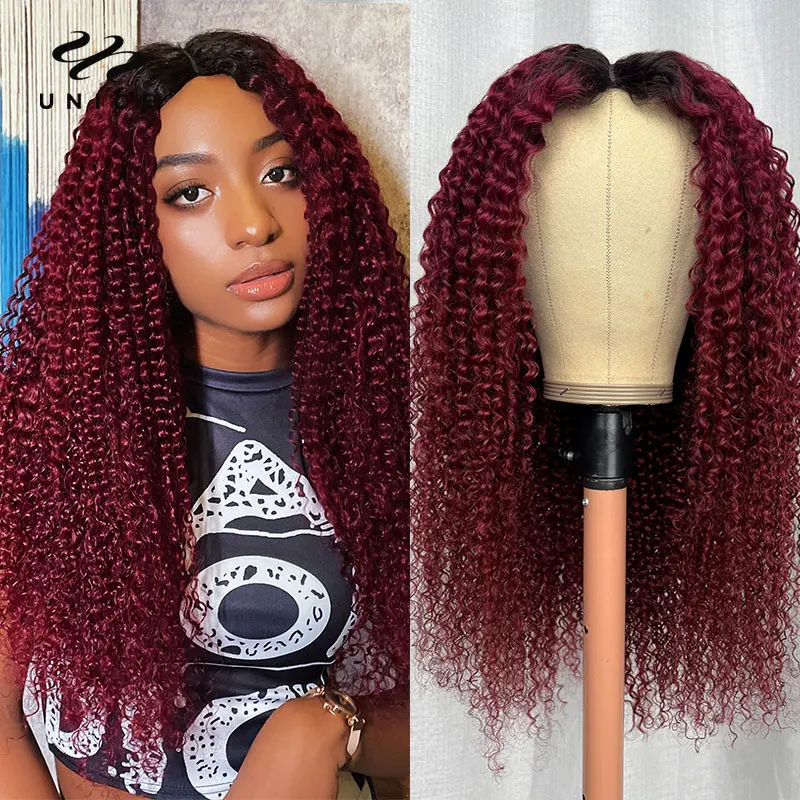 Unice Hair Burgundy Curly V Part Wig Human Hair Black Roots Melt with Natural Hair No Lace Human Hair V Shape Glueless Wig
Unice Hair Burgundy Curly V Part Wig Human Hair Black Roots Melt with Natural Hair No Lace Human Hair V Shape Glueless Wig
