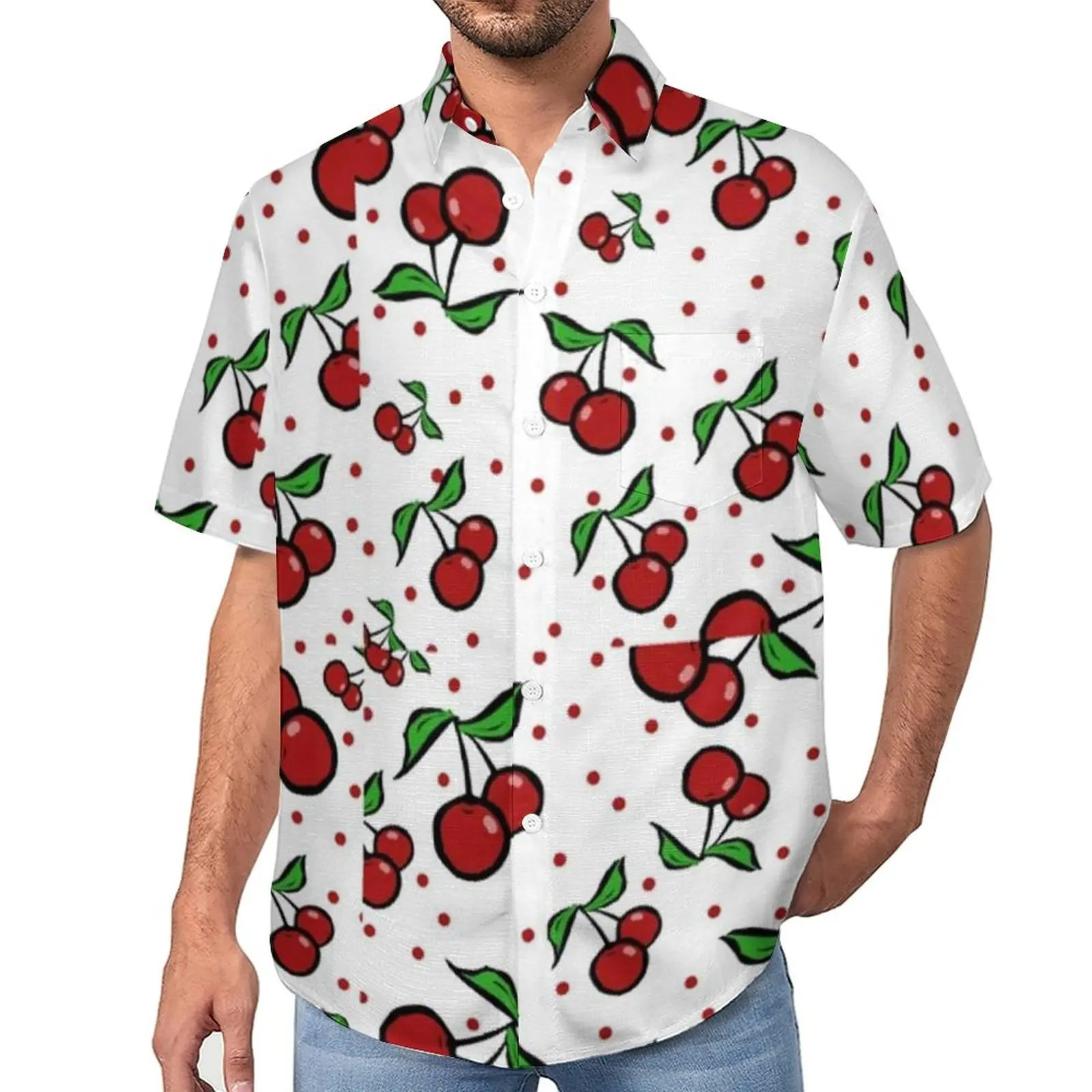Cherry Loose Shirt Men Beach Fruit Leaf Casual Shirts Hawaiian Printed Short Sleeves Trendy Oversize Blouses
Cherry Loose Shirt Men Beach Fruit Leaf Casual Shirts Hawaiian Printed Short Sleeves Trendy Oversize Blouses