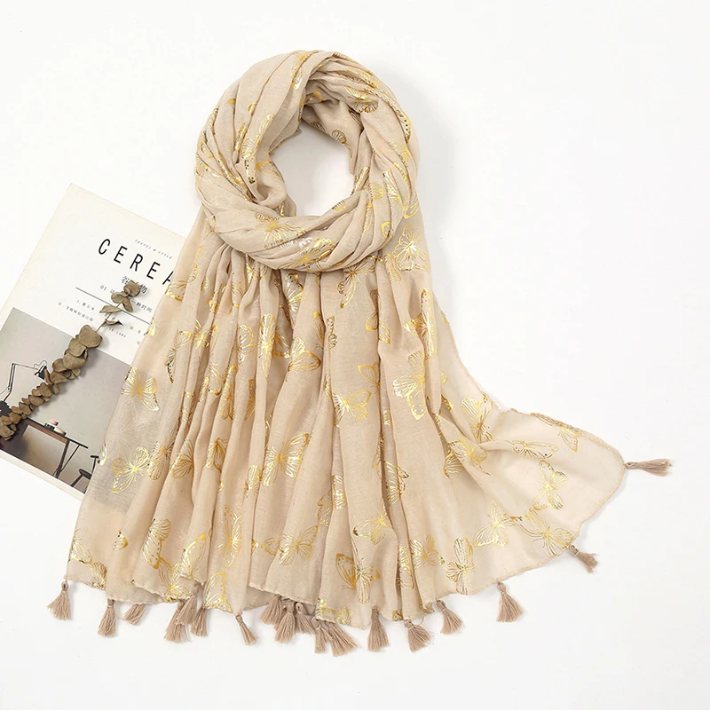 Trendy Plain Gold Glitter Cotton Scarf Women Muslim Tassel Shimmer Hijab Butterfly Wheat Feather Hijabs Islamic Shiny Shawl Wrap
Trendy Plain Gold Glitter Cotton Scarf Women Muslim Tassel Shimmer Hijab Butterfly Wheat Feather Hijabs Islamic Shiny Shawl Wrap