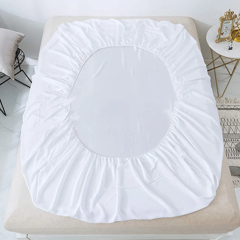 Corners With Bed Topper Size Four Cover Air-permeable Fitted Protector Queen Waterproof Sheet Solid Color Sheet Mattress Elastic
Corners With Bed Topper Size Four Cover Air-permeable Fitted Protector Queen Waterproof Sheet Solid Color Sheet Mattress Elastic
