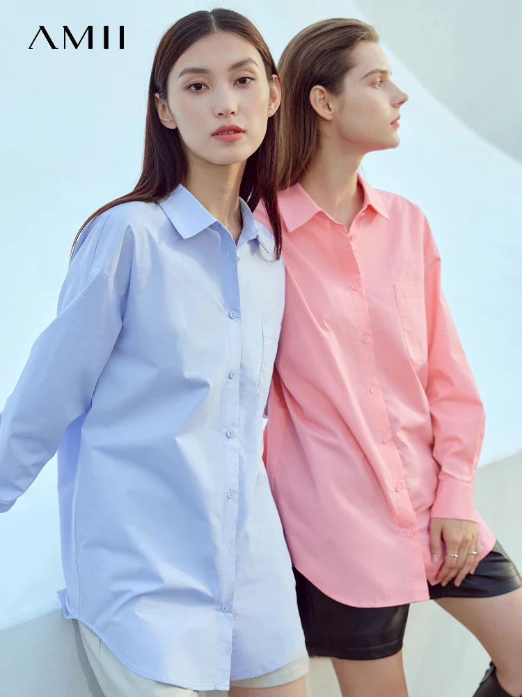 AMII Minimalism 2023 Autumn Fashion Woman Blouse New Turn-down Collar Loose Mid-length Female Cotton Shirts & Blouses 12343160
AMII Minimalism 2023 Autumn Fashion Woman Blouse New Turn-down Collar Loose Mid-length Female Cotton Shirts & Blouses 12343160