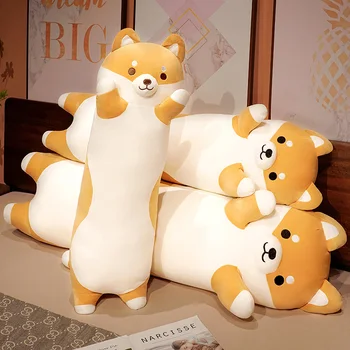 50-150cm Giant Long Shiba Inu Dog Plush Toy Throw Pillow Stuffed Soft Animal Corgi Chai Cushion Birthday Valentine Present