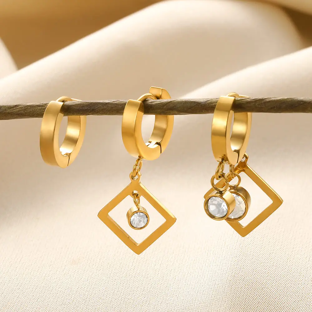 Gothic Set Hoop Earrings For Women Geometric Irregular Stainless Steel Accessories Small Gold Color Jewelry Christmas Gift
Gothic Set Hoop Earrings For Women Geometric Irregular Stainless Steel Accessories Small Gold Color Jewelry Christmas Gift