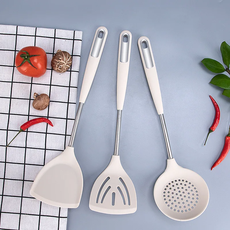 

5pcs Kitchen Utensils Set Silicone Non-stick Kitchenware Cooking Tools Spoon Soup Ladle Spatula Shovel Tools Gadget Accessories