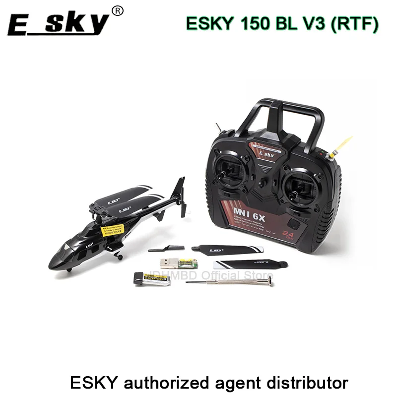 

ESKY 150 V3 MINI Scale 6 DOF FXZ Flight Controller Altitude Hold Flybarless RC Helicopter RTF Air wolf For Children Outdoor Toy