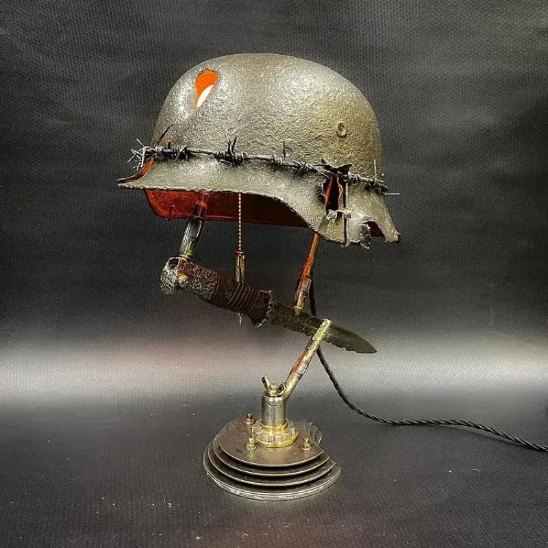 Home Decoration World War II Helmet Table Lamp War Relic Lamp War Relic Lamp Resin Decoration Crafts Living Room Home Decor
Home Decoration World War II Helmet Table Lamp War Relic Lamp War Relic Lamp Resin Decoration Crafts Living Room Home Decor