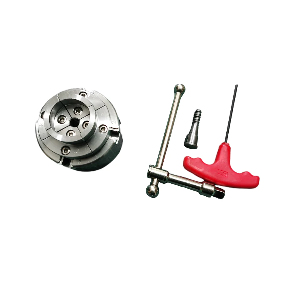 4pcs/Set 2.75Inch Scroll Chuck Woodworking Lathe Bevel Gear Chuck 4-Jaws Self Centering 1Inx8TPI Woodworking Machine Tools Acces
4pcs/Set 2.75Inch Scroll Chuck Woodworking Lathe Bevel Gear Chuck 4-Jaws Self Centering 1Inx8TPI Woodworking Machine Tools Acces