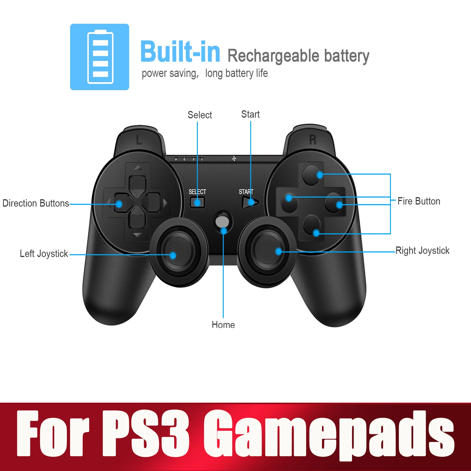 Геймпад для PS3 беспроводной, контроллер двойной вибрации, джойстик для PS3, игровая консоль, USB проводной 6-осевой джойпад с низкой задержкой
Геймпад для PS3 беспроводной, контроллер двойной вибрации, джойстик для PS3, игровая консоль, USB проводной 6-осевой джойпад с низкой задержкой