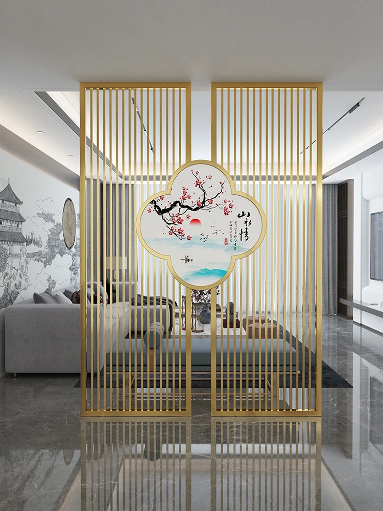 Stainless Steel Folding Screen Partition Light Luxury Titanium Hollow Door Entrance Wall New Chinese Style Prevent Bad
Stainless Steel Folding Screen Partition Light Luxury Titanium Hollow Door Entrance Wall New Chinese Style Prevent Bad