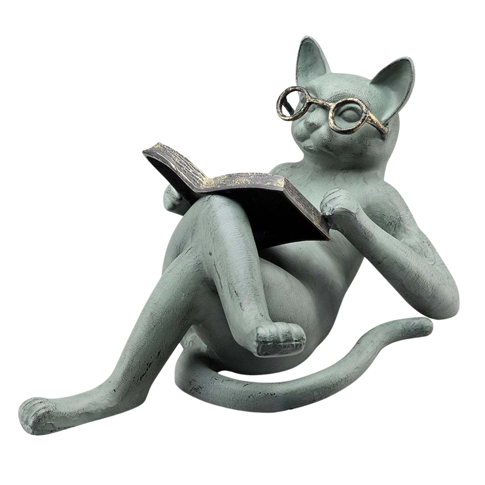 Literary Cat Garden Statue Reading Literature Cat With Glasses Garden Art Craft For Patio Lawn Yard Decoration Creative
Literary Cat Garden Statue Reading Literature Cat With Glasses Garden Art Craft For Patio Lawn Yard Decoration Creative
