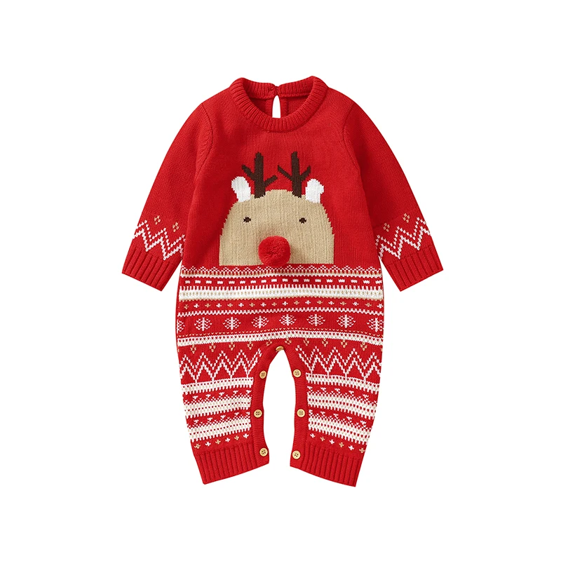 Bmnmsl Infant Baby Christmas Romper Cute Deer Print Long Sleeve Round Neck Knit Jumpsuit
Bmnmsl Infant Baby Christmas Romper Cute Deer Print Long Sleeve Round Neck Knit Jumpsuit