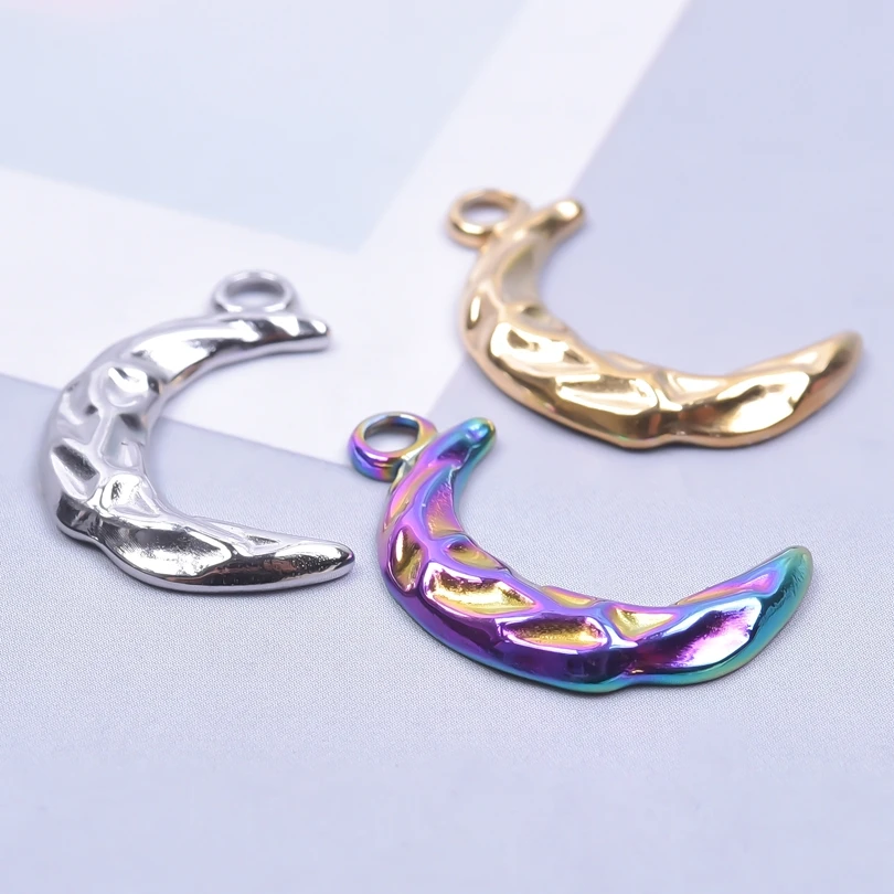 Fashion Crescent Stainless Steel DIY Necklace for Women Pendant Jewelry Making Moon Earring Trendy Charm Craft Bulk Supplies
Fashion Crescent Stainless Steel DIY Necklace for Women Pendant Jewelry Making Moon Earring Trendy Charm Craft Bulk Supplies