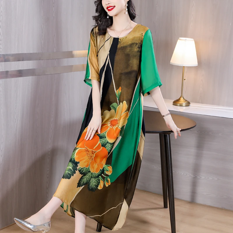 2023 Green Boho Floral Silk Fancy Women Dress Korean Vintage Dresses for Elegant Ladies Spring Summer New Chic Prom Dress
2023 Green Boho Floral Silk Fancy Women Dress Korean Vintage Dresses for Elegant Ladies Spring Summer New Chic Prom Dress