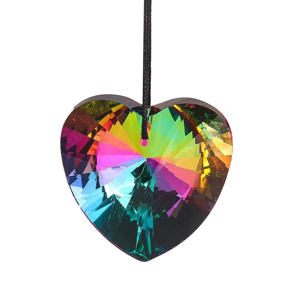 40mm Iridescent Heart Crystal Suncatcher Glass Chandelier Hanging Prism Rainbow Light Catcher Romantic Wedding Pendant Decor
40mm Iridescent Heart Crystal Suncatcher Glass Chandelier Hanging Prism Rainbow Light Catcher Romantic Wedding Pendant Decor