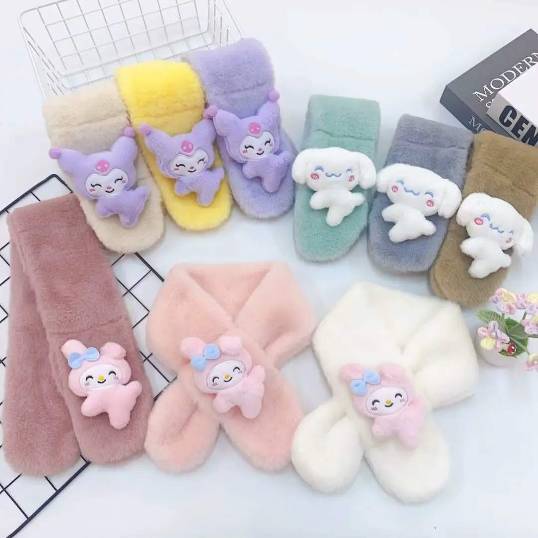 Sanrio Kawaii Kuromi Plush Scarf Girls Autumn Winter Cute Cartoon Cinnamoroll Warm Doll Cross Scarf Skin Friendly Children Gifts
Sanrio Kawaii Kuromi Plush Scarf Girls Autumn Winter Cute Cartoon Cinnamoroll Warm Doll Cross Scarf Skin Friendly Children Gifts