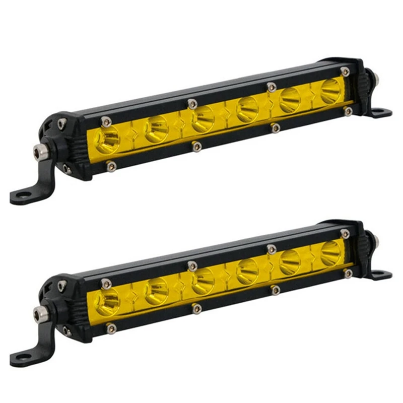 2Pcs 7Inch 6 LED 18W Yellow LED Working Light Spotlight Daytime Running Lamp Kit with Relay Wire Harness Universal
2Pcs 7Inch 6 LED 18W Yellow LED Working Light Spotlight Daytime Running Lamp Kit with Relay Wire Harness Universal