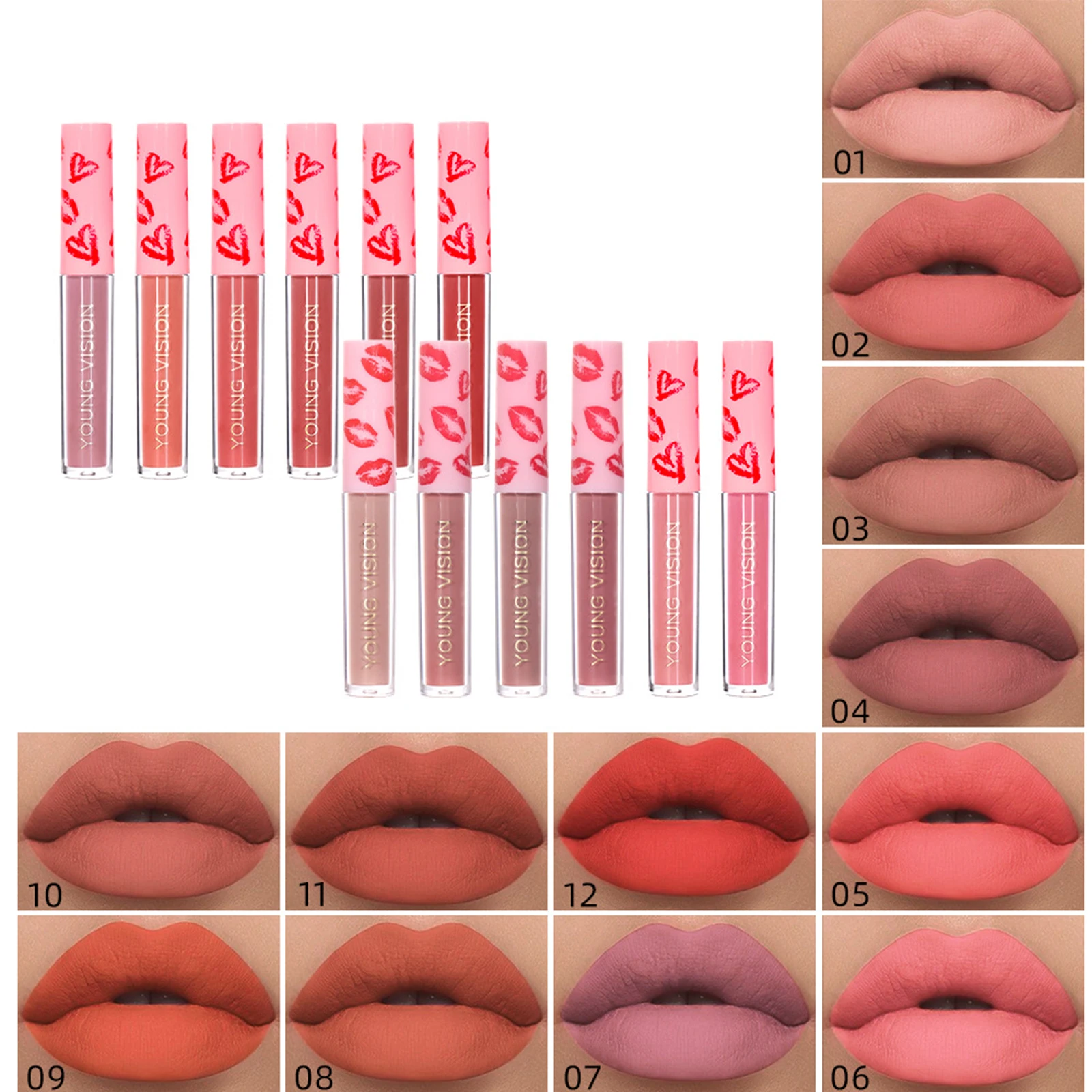 12 Colors Liquid Matte Velvet Lip Glaze Lip Gloss Moisturizing Lipstick Not Easy To Fade Long Lasting Sexy Lip Makeup Cosmetics
12 Colors Liquid Matte Velvet Lip Glaze Lip Gloss Moisturizing Lipstick Not Easy To Fade Long Lasting Sexy Lip Makeup Cosmetics