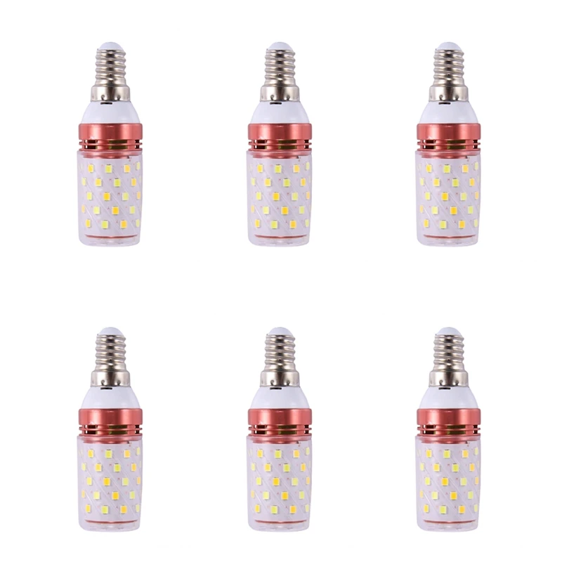 6X 3 Color Temperatures Integrated SMD LED Corn Lamp E14 AC85V - 265V Warm White High Light 12W
6X 3 Color Temperatures Integrated SMD LED Corn Lamp E14 AC85V - 265V Warm White High Light 12W