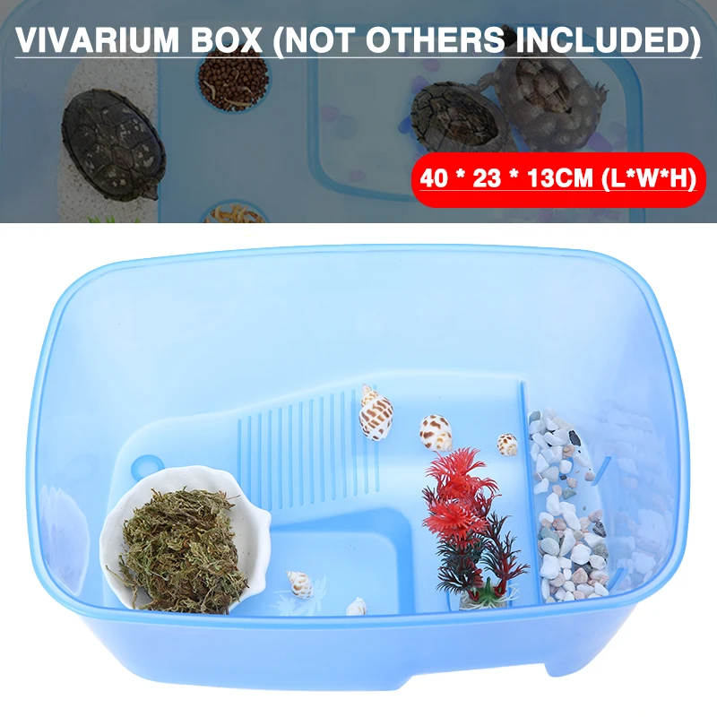 1pc Reptile Vivarium Box Practical Transparent Water Land Holder Portable Fish Tank Tortoise Habitat Aquarium Accessories 
1pc Reptile Vivarium Box Practical Transparent Water Land Holder Portable Fish Tank Tortoise Habitat Aquarium Accessories