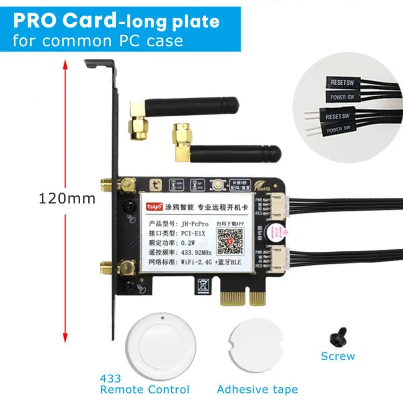 Умный Wi-Fi компьютер, переключатель питания, PCIe карта для ПК, компьютера, управление через приложение Tuya eWeLink, поддержка Alexa Google Home
Умный Wi-Fi компьютер, переключатель питания, PCIe карта для ПК, компьютера, управление через приложение Tuya eWeLink, поддержка Alexa Google Home
