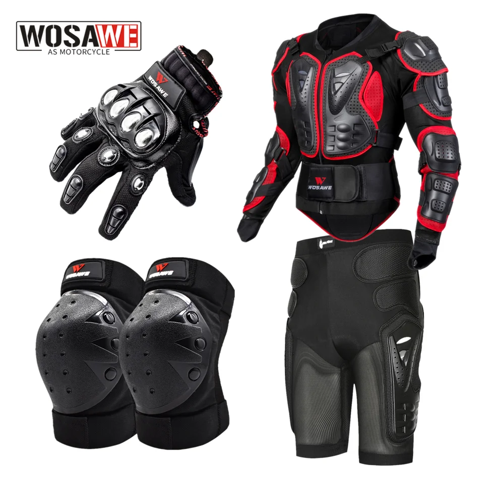

WOSAWE мотоциклетная бронированная куртка для всего тела, броня для мотокросса Защитная нагрудная накладка, Защита плеч, суставов для рук, зимняя S-XXXL