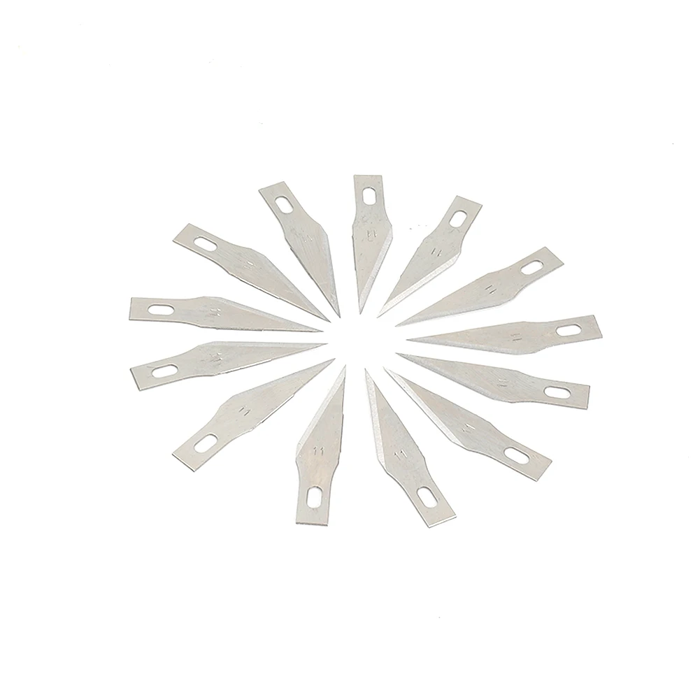 300pcs/box 11# Blades Stainless Steel Engraving Blades Metal Blade Wood Carving Blade For Wood Carving Paper Cut Hobby Knife
300pcs/box 11# Blades Stainless Steel Engraving Blades Metal Blade Wood Carving Blade For Wood Carving Paper Cut Hobby Knife