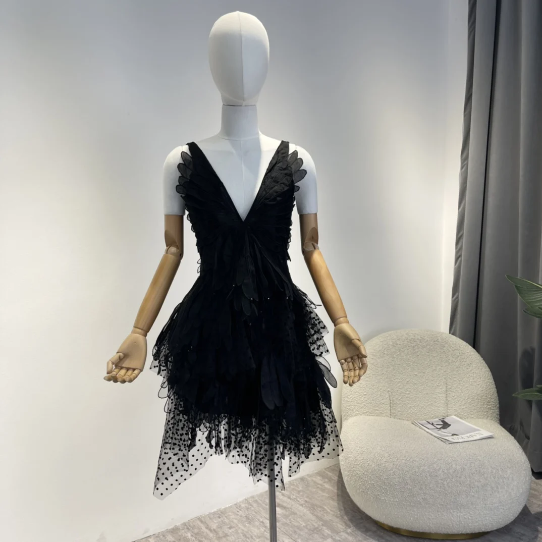 Hot Sale 2023 Top Quality Summer Women Sleeveless Elegant Lace White Black Embroidery Tulle Patchwork Swan Mini Dress
Hot Sale 2023 Top Quality Summer Women Sleeveless Elegant Lace White Black Embroidery Tulle Patchwork Swan Mini Dress