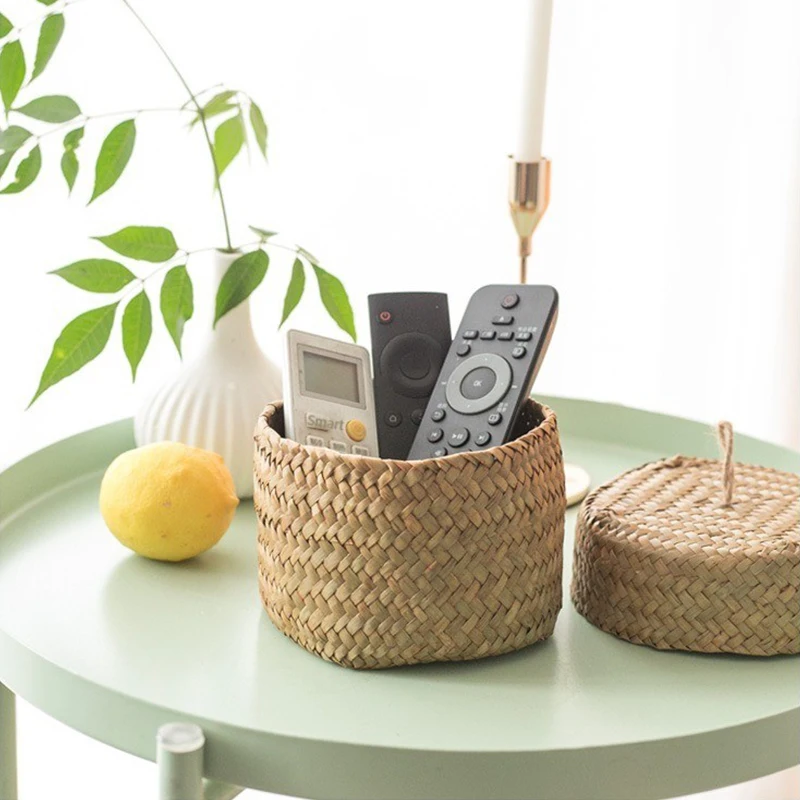 Hand-Wovens Home Office Storage Seaweed Woven Handmade Crafts Wedding Small Gift Candy Box Packaging Cover Desktop Storage Box
Hand-Wovens Home Office Storage Seaweed Woven Handmade Crafts Wedding Small Gift Candy Box Packaging Cover Desktop Storage Box