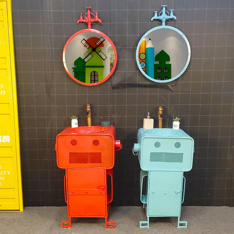 Bathroom Sinks Custom Made Balcony Personality Robot Commercial Washbasin Floor Creative Cartoon Children Basin Wash Hand Basin
Bathroom Sinks Custom Made Balcony Personality Robot Commercial Washbasin Floor Creative Cartoon Children Basin Wash Hand Basin