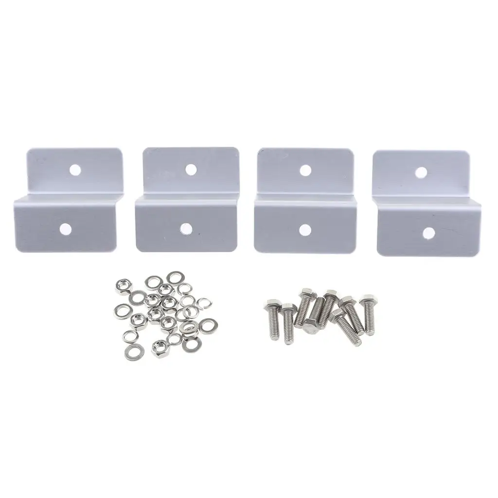Набор из 4 алюминиевых крепежных скоб для солнечных панелей 
Набор из 4 алюминиевых крепежных скоб для солнечных панелей
